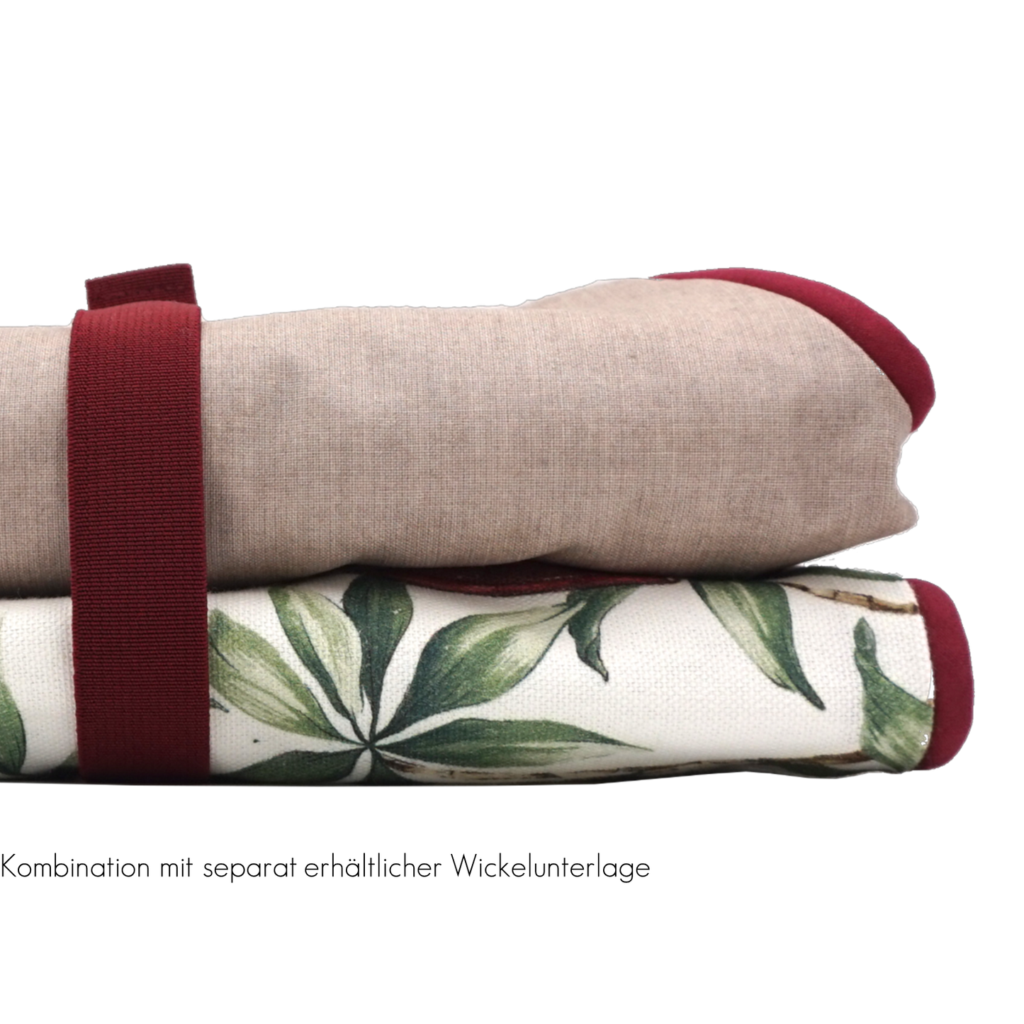 Wickeltasche Affen taupe & bordeaux