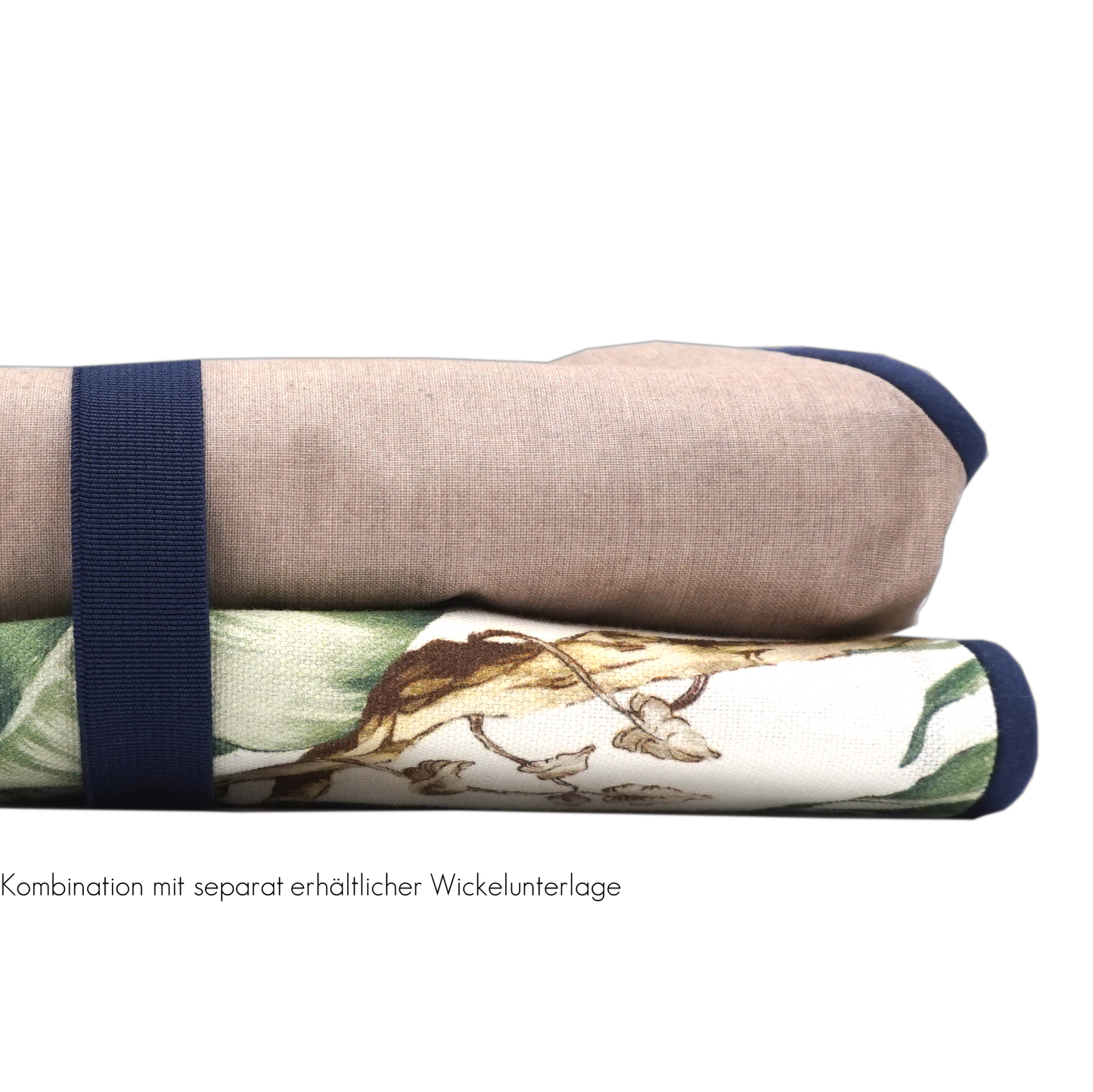 Wickeltasche Affen taupe & dunkelblau