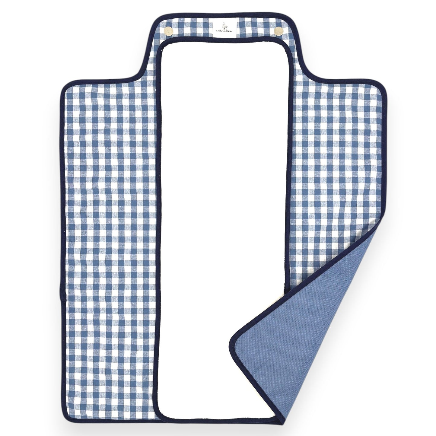 Wickelunterlage Blau kariert