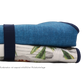 Wickeltasche Blumen petrol & dunkelblau