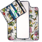 Wickeltasche Blumen petrol & dunkelblau